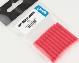 Soft Foam Cylinders, Red, 5 mm